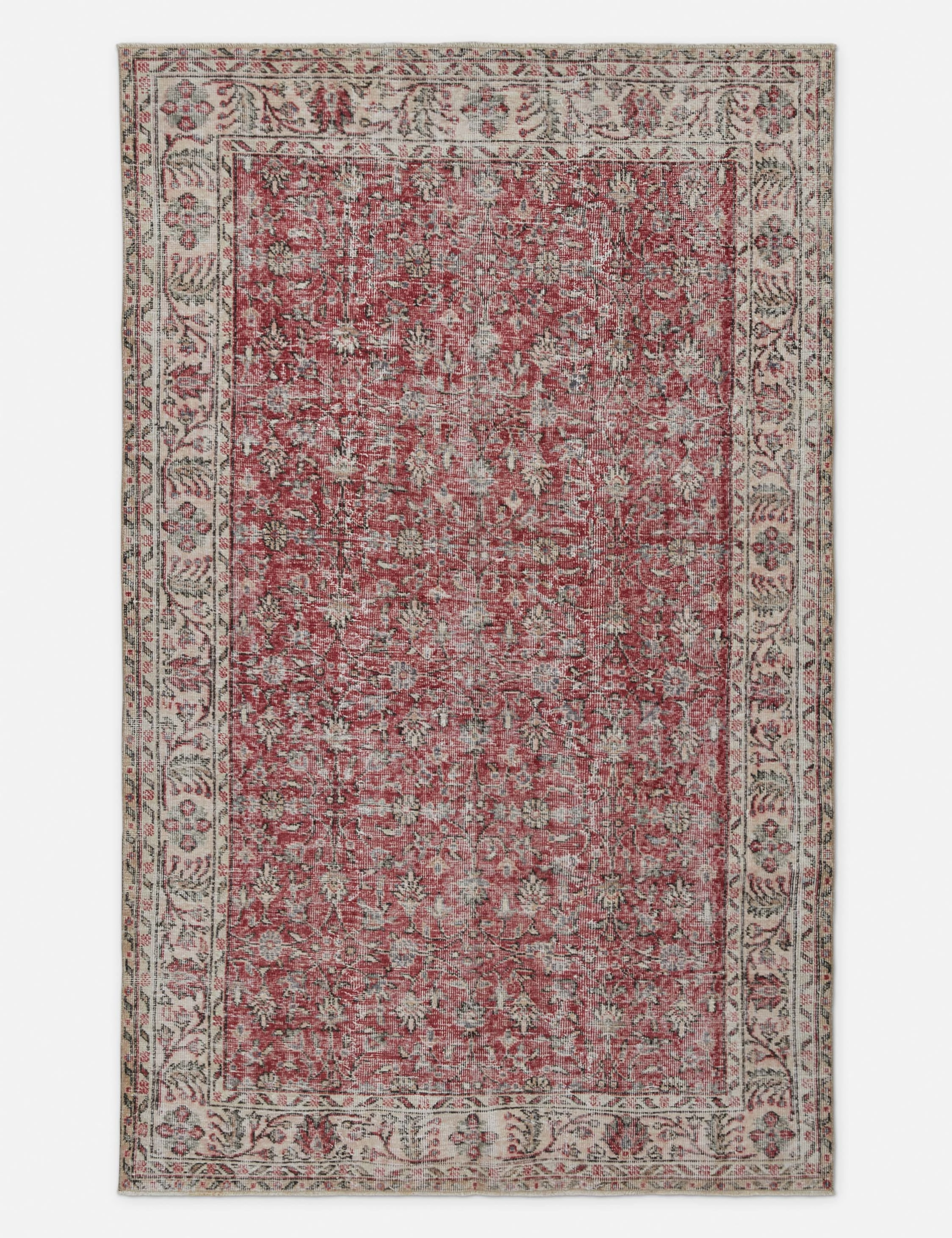 Vintage Turkish Rug No. 188, 5'2" x 8'7" trendy fashion rug