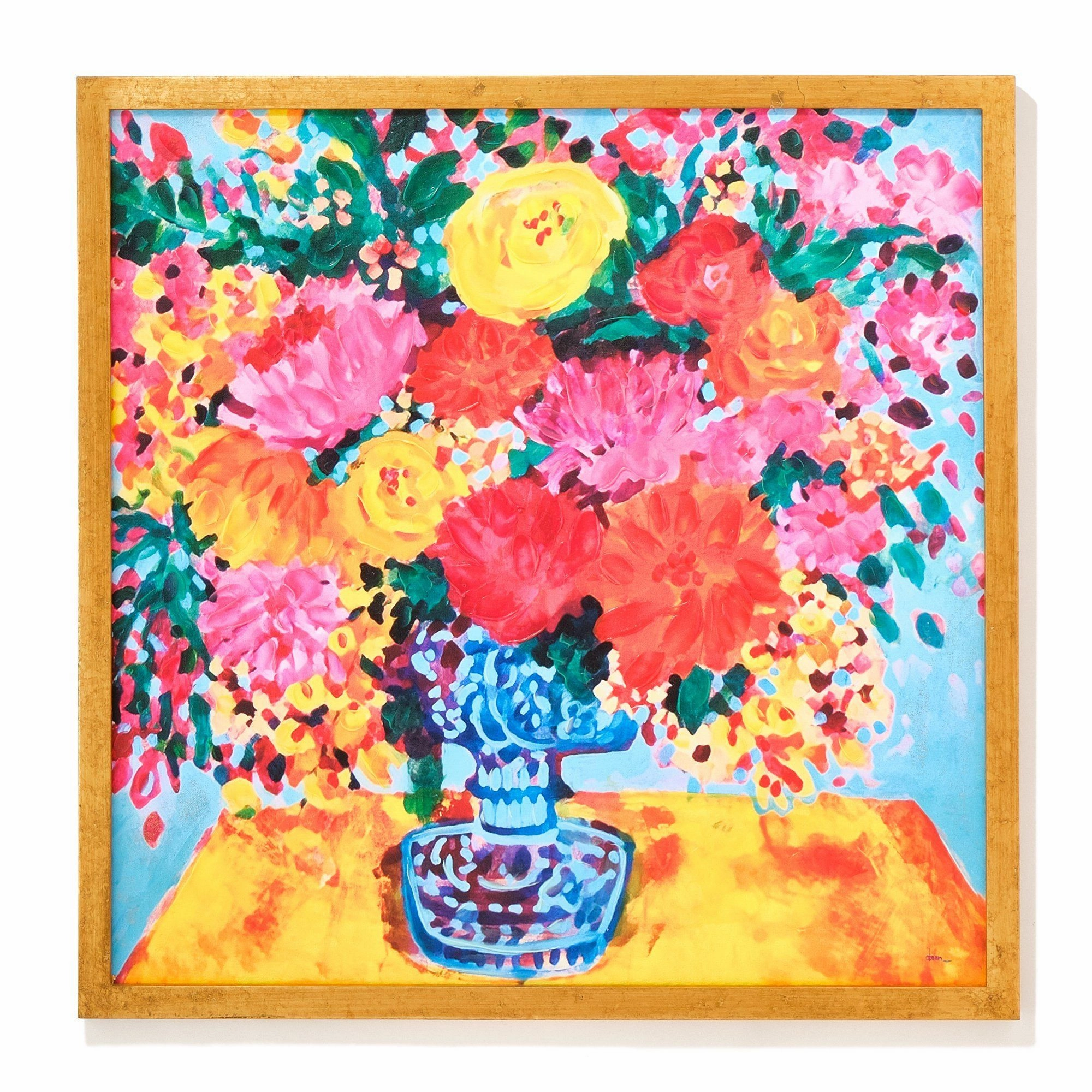 Vivid Flower Art Board Bl framed wall decor
