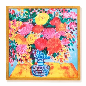 Vivid Flower Art Board Bl framed wall decor