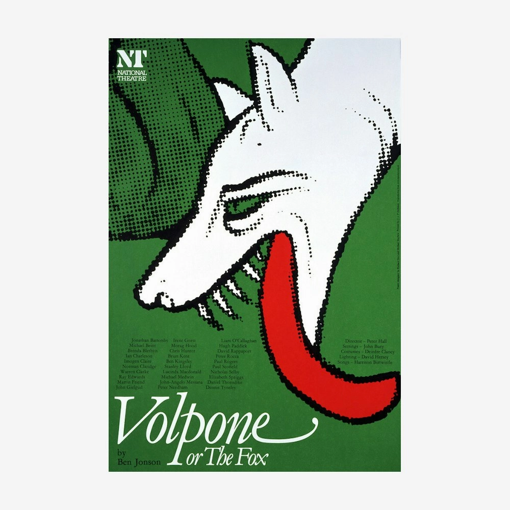 Volpone 1977 Print vintage woodcut wallpaper