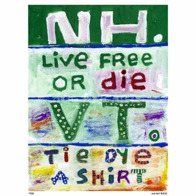 VT Dye/NH Die Art Print (8.5"x11") framed wall decor