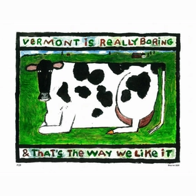 VT Is Really Boring Art Print (8.5"x11") framed wall decor