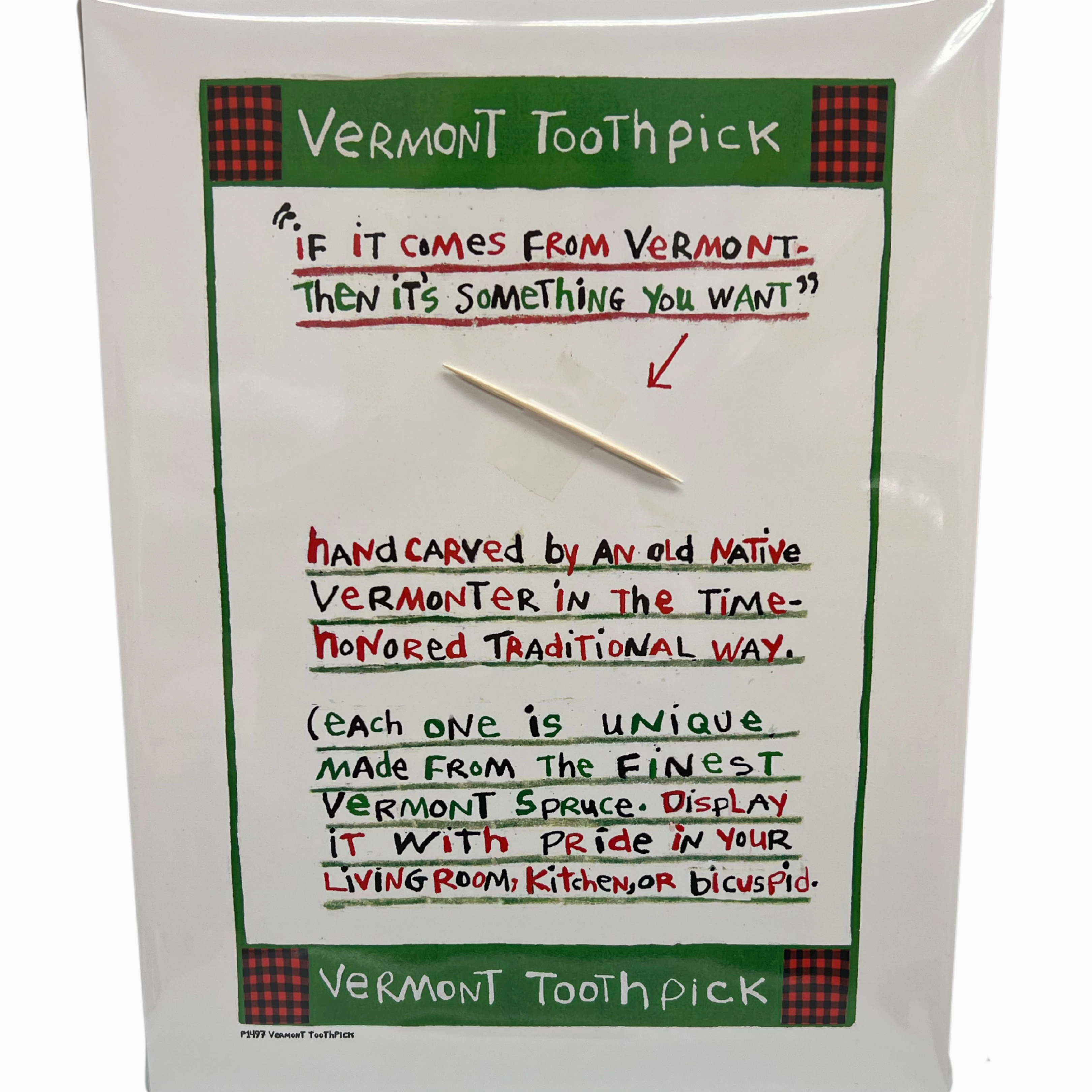 VT Toothpick Art Print (8.5"x11") framed wall decor