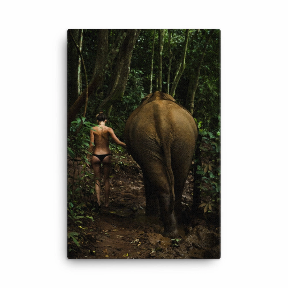 Walking into the Jungle - Leinwand