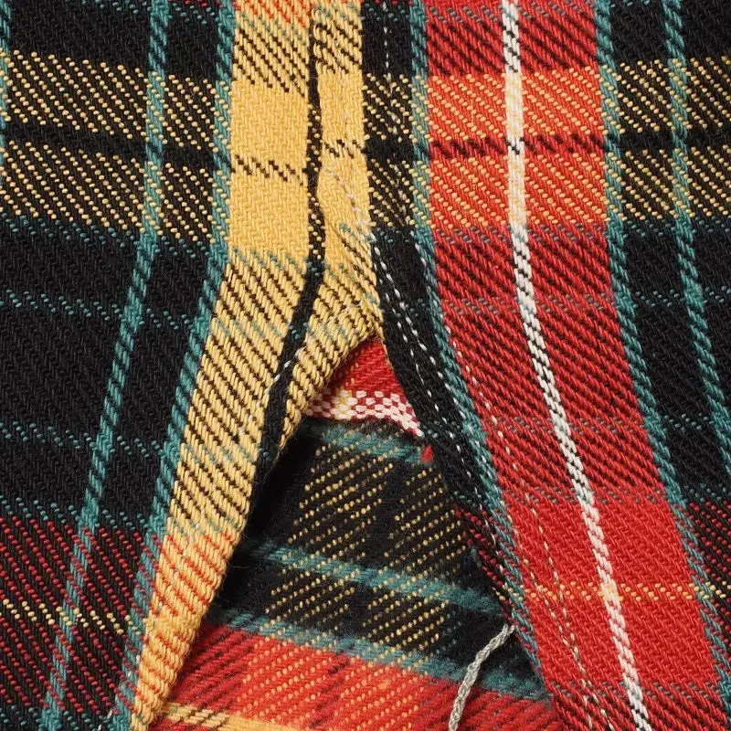 Lagerhaus & Co Los 3022 Flanell mit Kinnriemen - Rot/Gelb (Nicht waschen)
