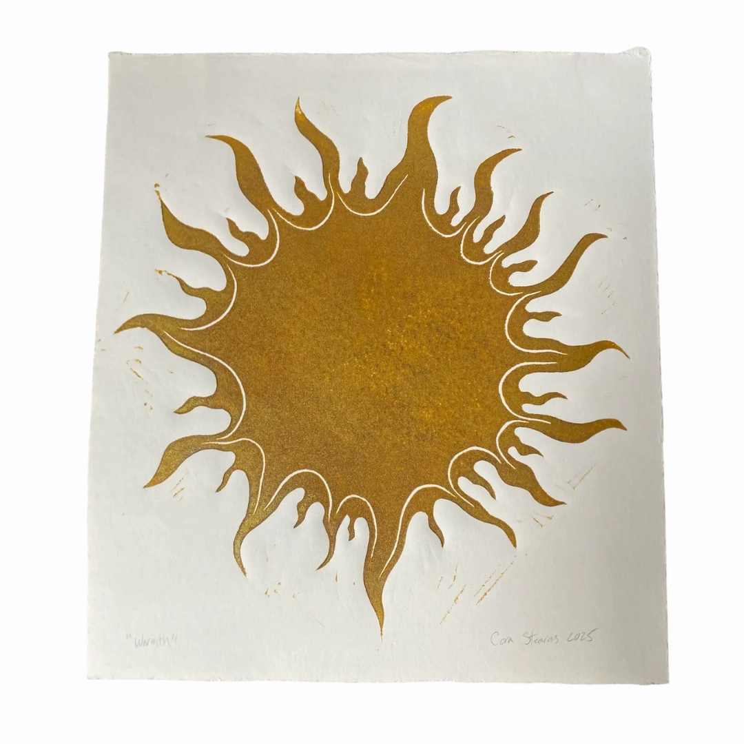 Warmth - Original Linocut Print