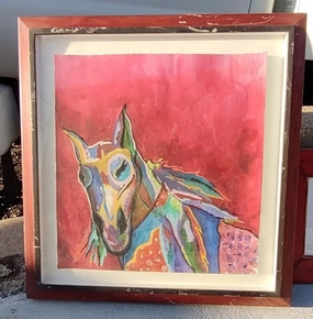 WATER COLOR IMPRESSIONIST HORSE PAINTING classic mural painting