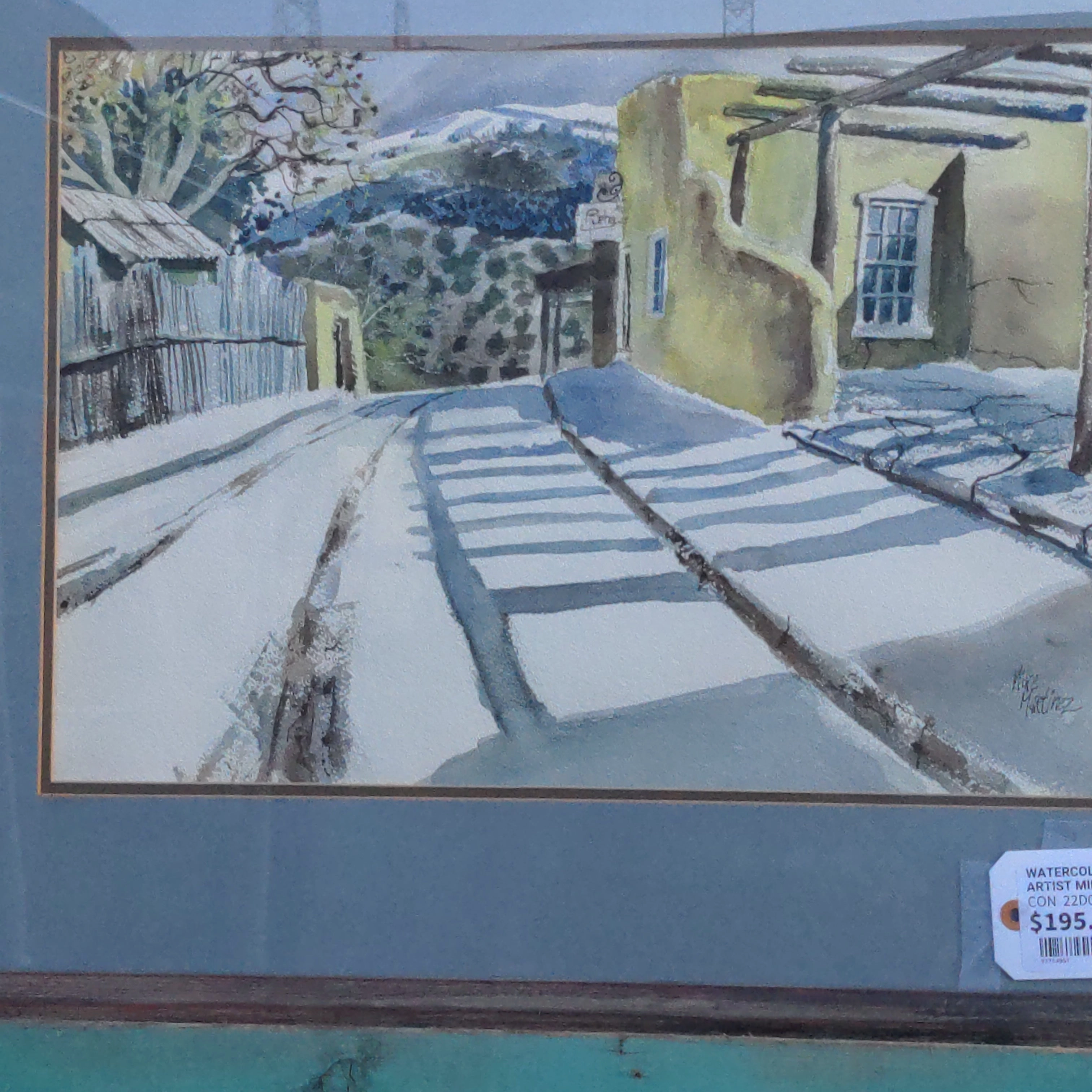 WATERCOLOR OF TAOS BY ARTIST MIKE MARTINEZ