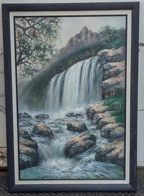 WATERFALL OIL PAINTING classic mural painting