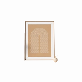 Wavy Terracotta Rainbow Art Print framed wall decor