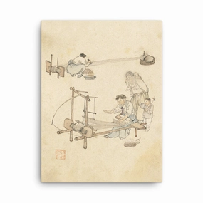 Weaving, Kim Hong-do - canvas canvas mural art