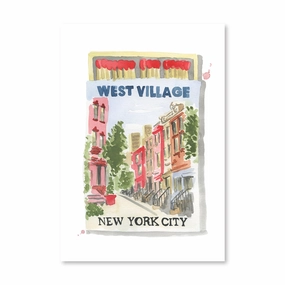 West Village NYC Matchbook Artwork home display ornament