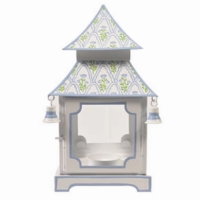 White & Lavender Tulip Pagoda Lantern home display ornament