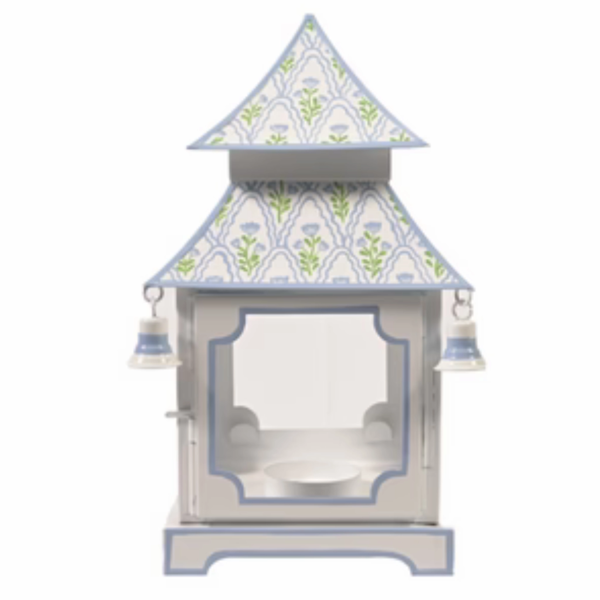 White & Lavender Tulip Pagoda Lantern home display ornament