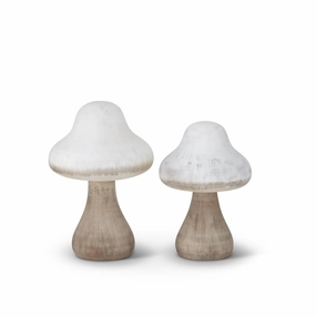 White & Natural Wood Mushrooms ( Multiple Sizes ) interior room decor