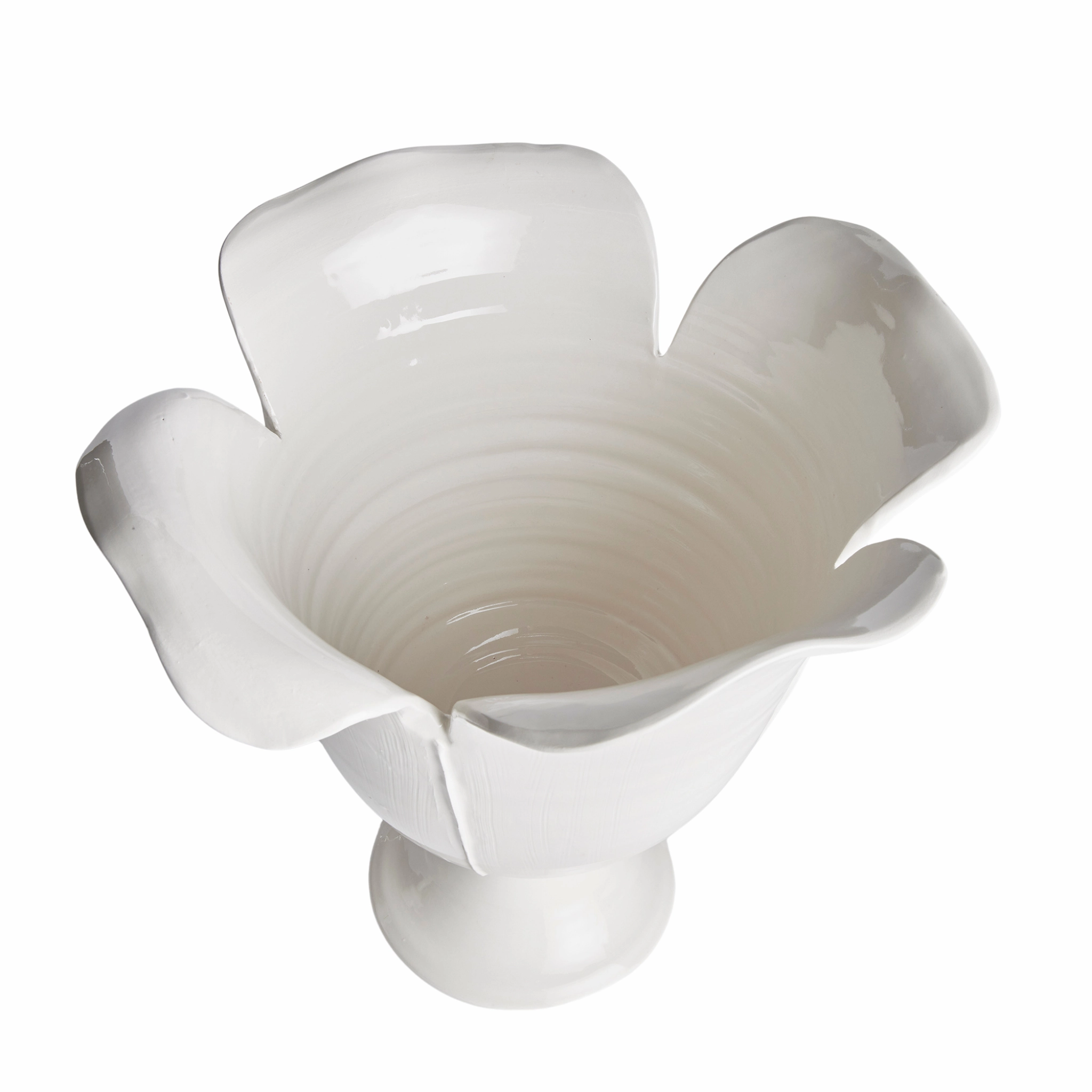 White Petalo Vase- Available In Two Sizes