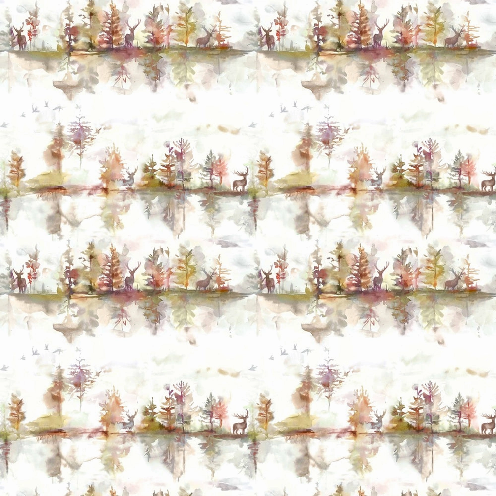 Wilderness Printed Cotton Fabric (By The Metre) Plum