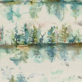 Wilderness Printed Cotton Fabric (By The Metre) Topaz elegant table cloth  