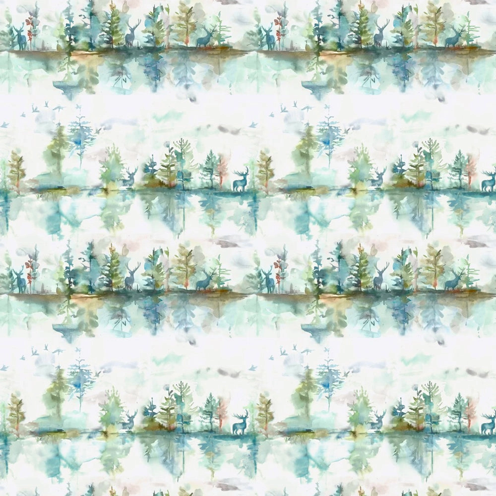 Wilderness Printed Cotton Fabric (By The Metre) Topaz Cream