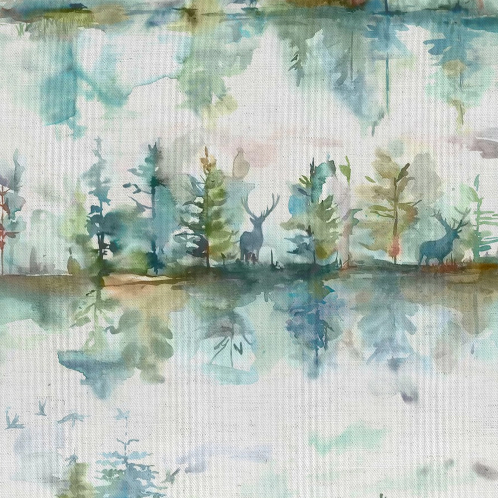 Wilderness Printed Cotton Fabric (By The Metre) Topaz Cream elegant table cloth  