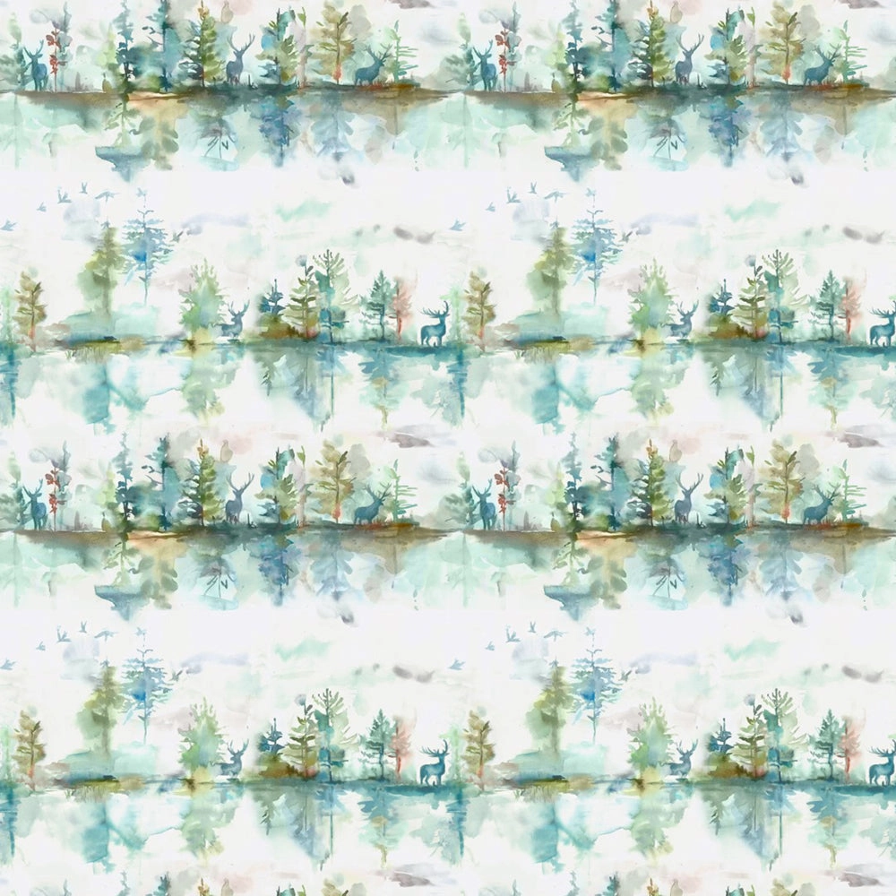 Wilderness Printed Cotton Fabric (By The Metre) Topaz