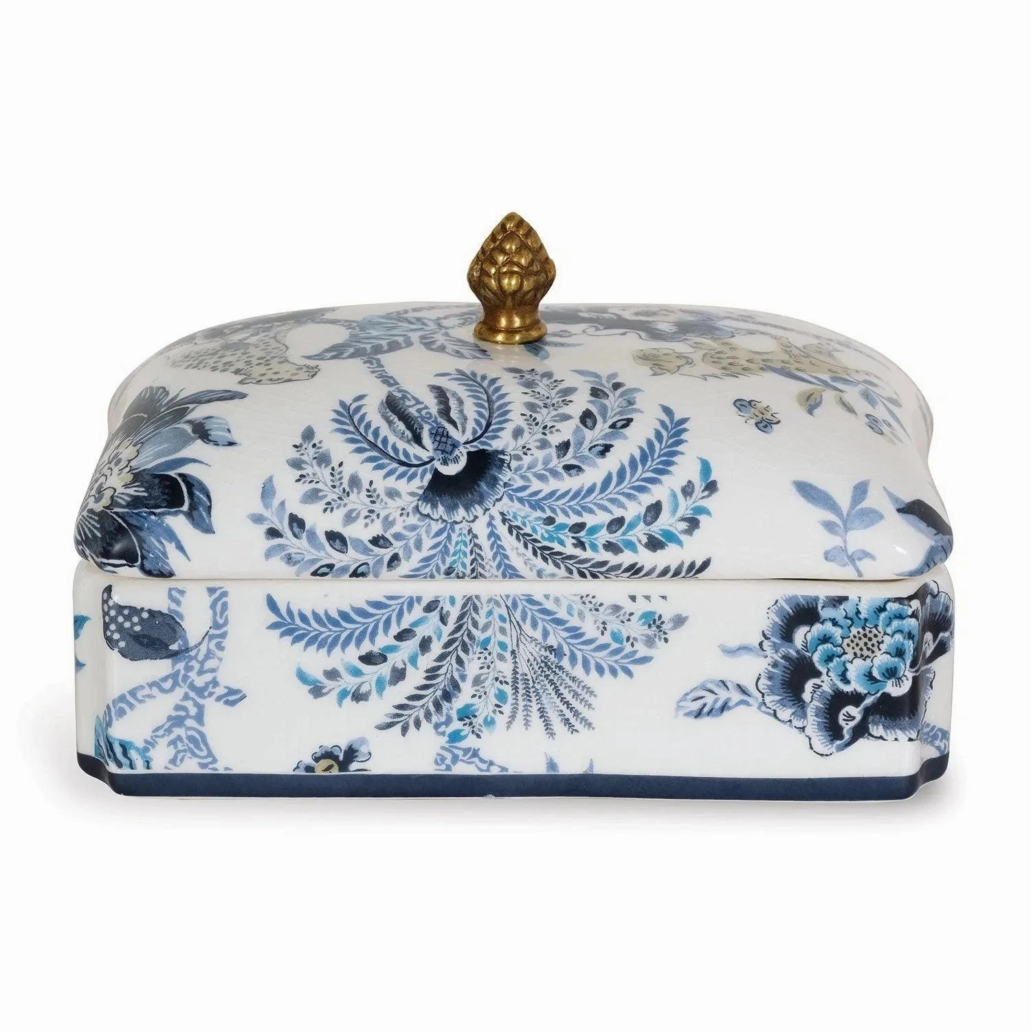 Williamsburg Collection Blue and White Floral Box