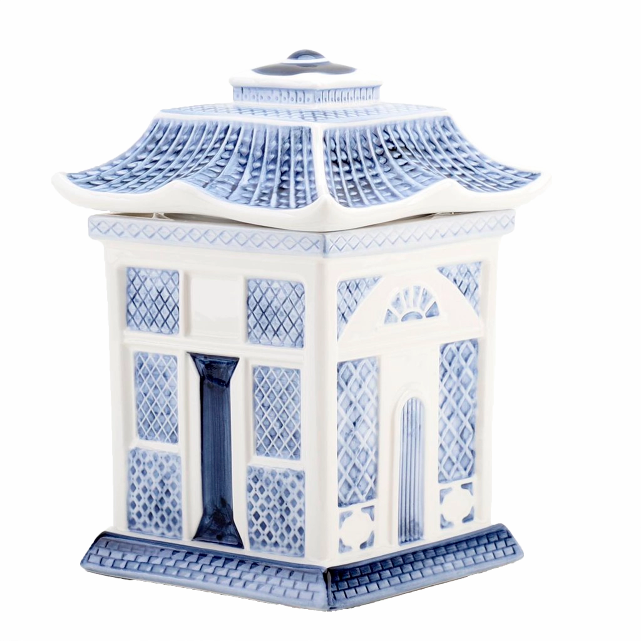 Willow Lidded Jar Blue
