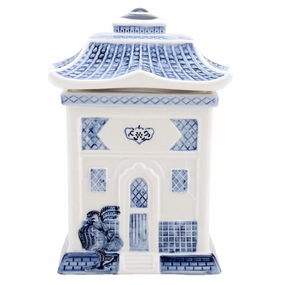 Willow Lidded Jar Blue home display ornament