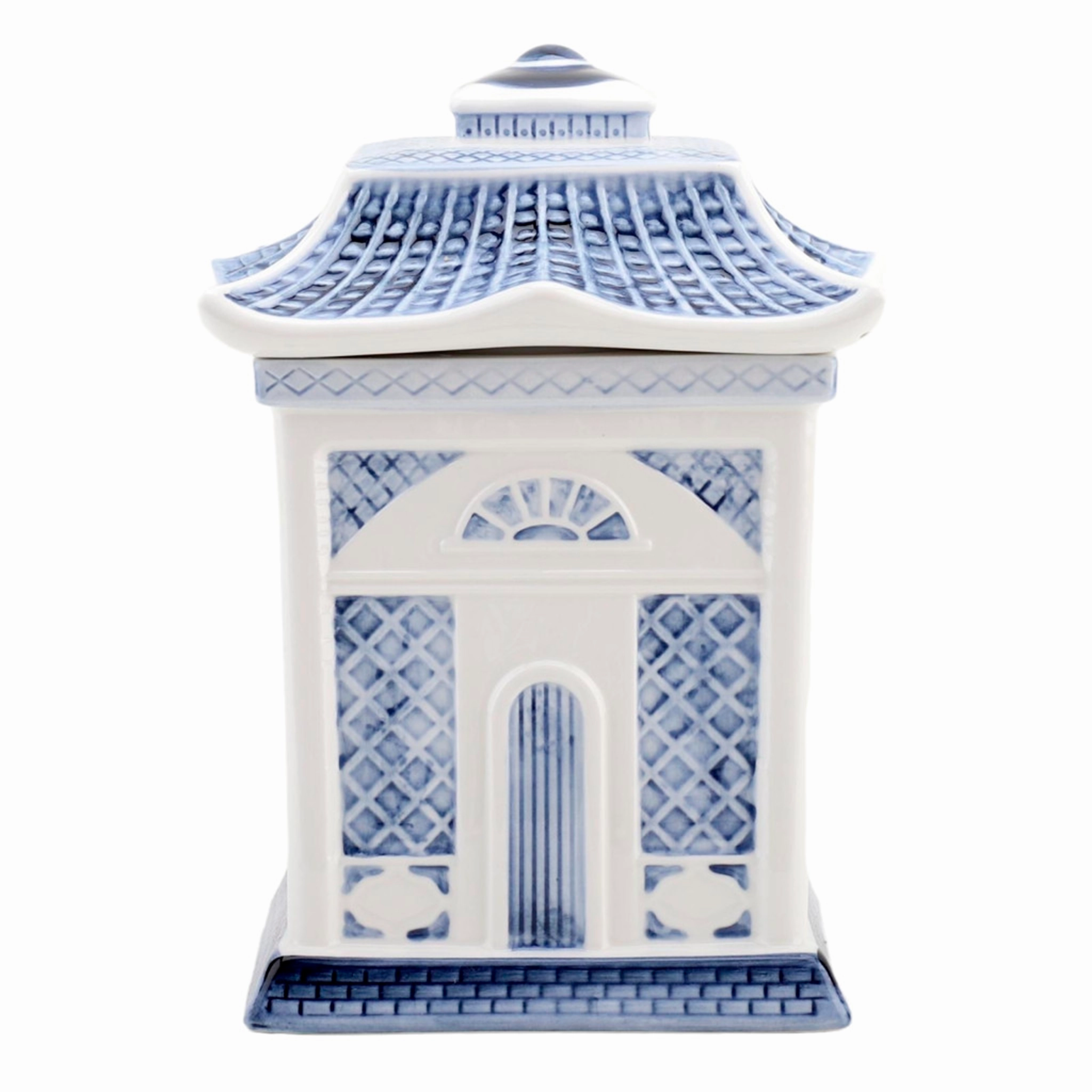 Willow Lidded Jar Blue
