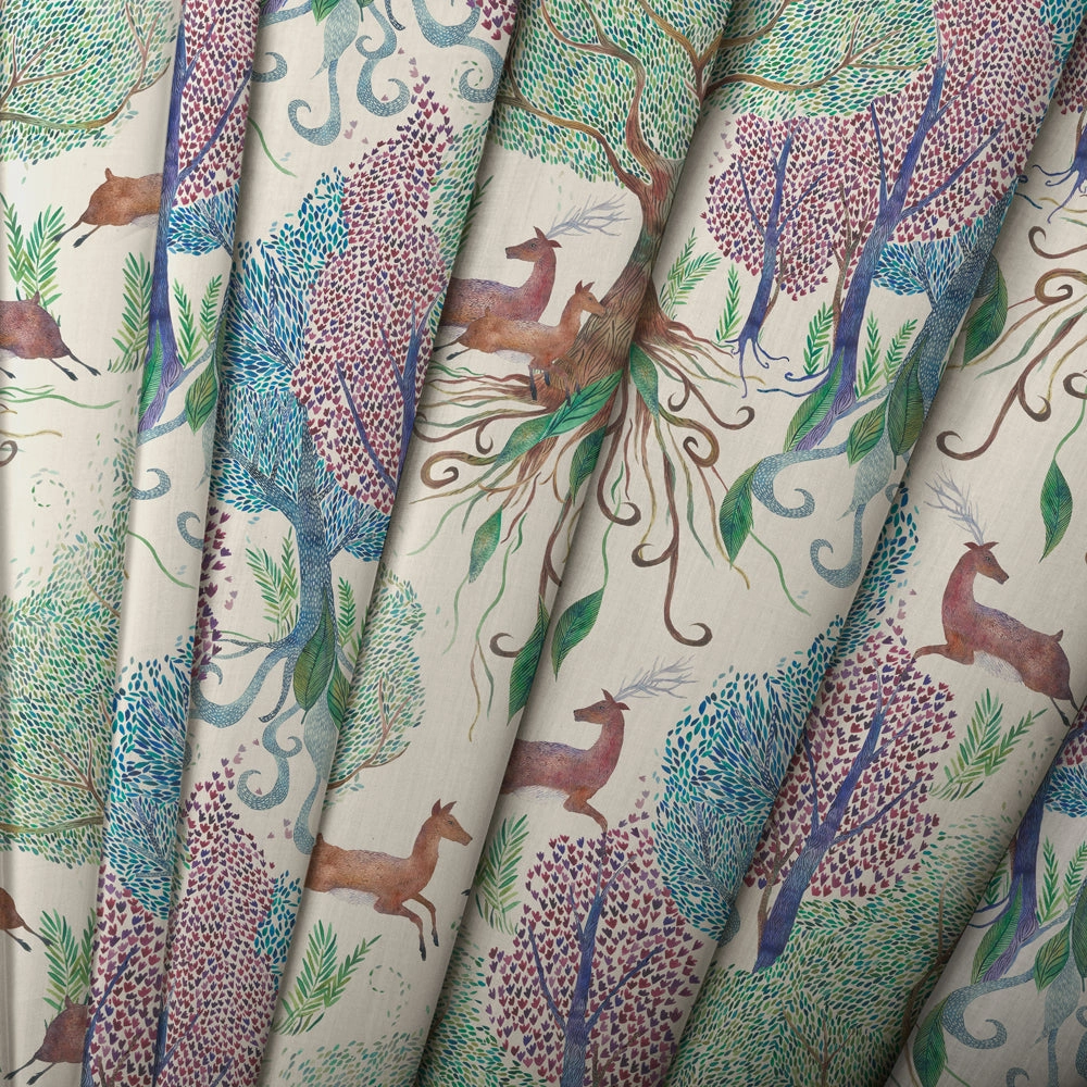 Willow Woods Printed Cotton Fabric (By The Metre) Dawn
