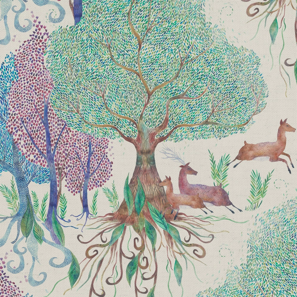 Willow Woods Printed Cotton Fabric (By The Metre) Dawn elegant table cloth  