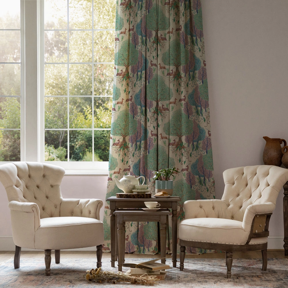 Willow Woods Printed Cotton Fabric (By The Metre) Dawn