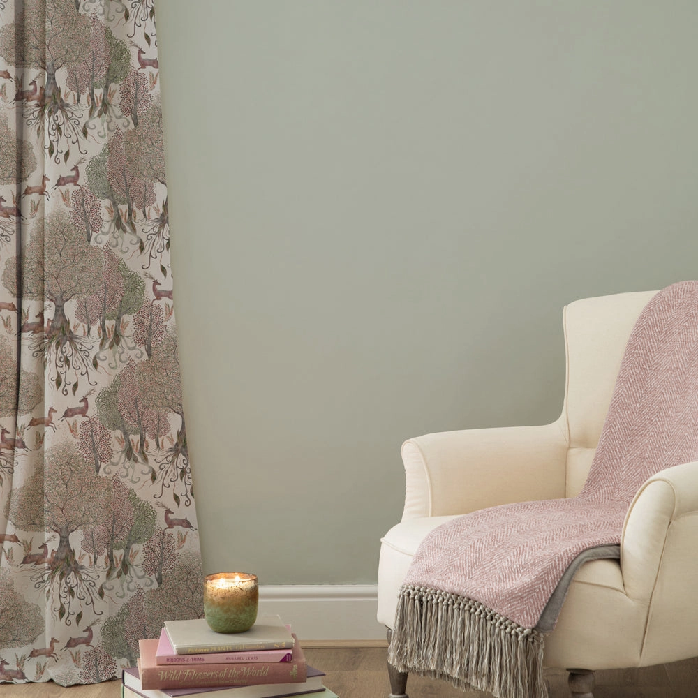 Willow Woods Printed Cotton Fabric (By The Metre) Stone