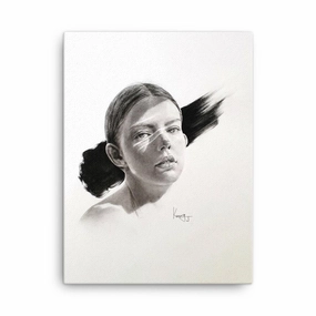 Woman in the light - canvas canvas mural art