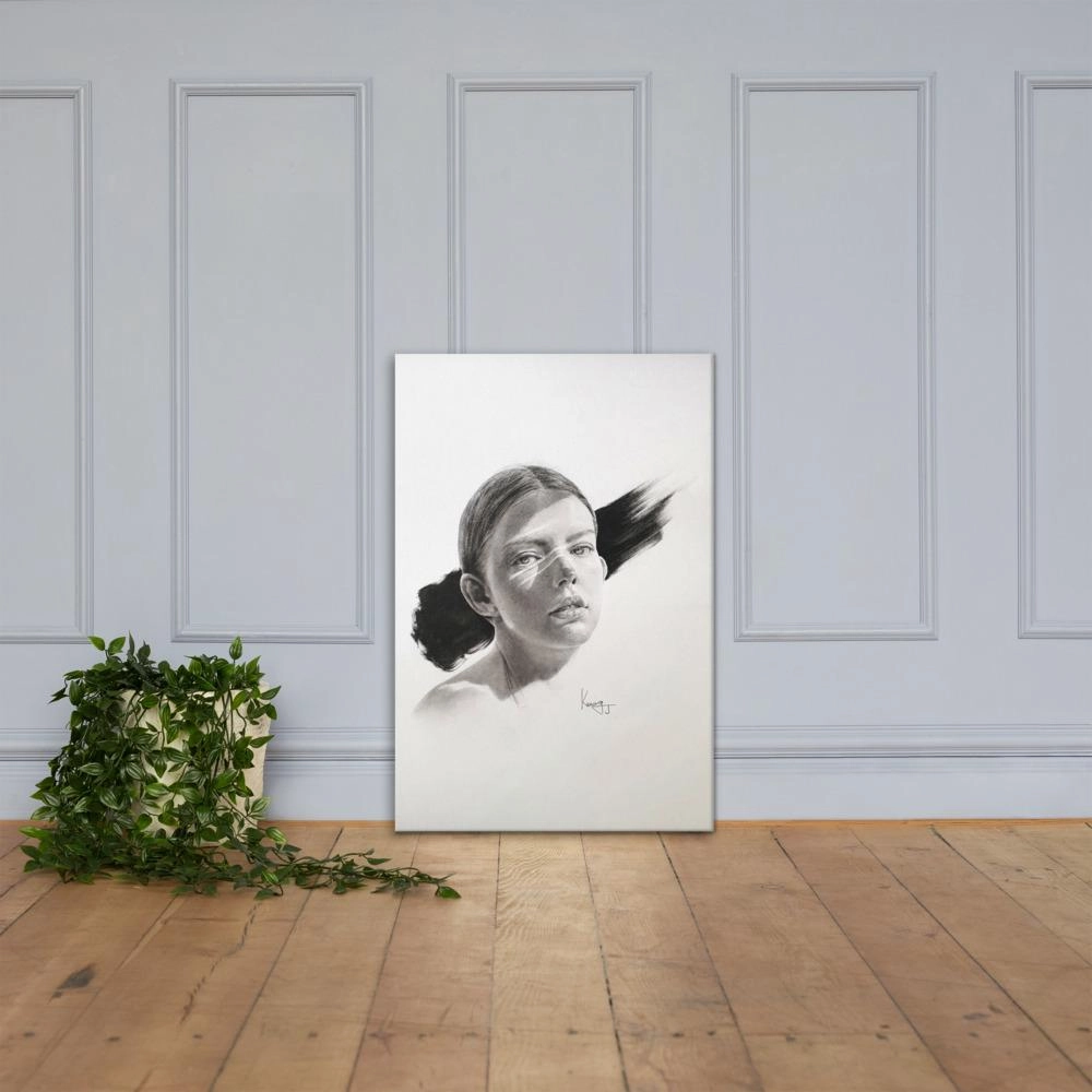 Woman in the light - canvas