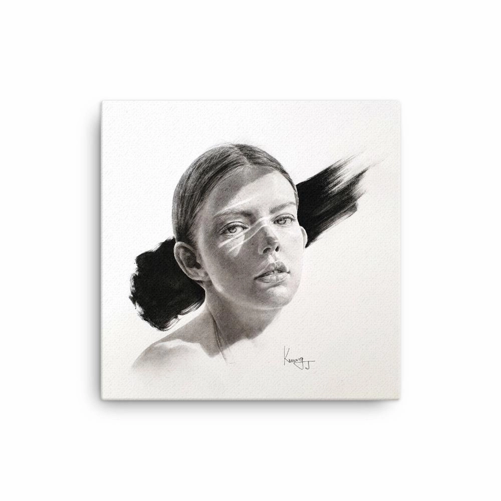 Woman in the light - canvas
