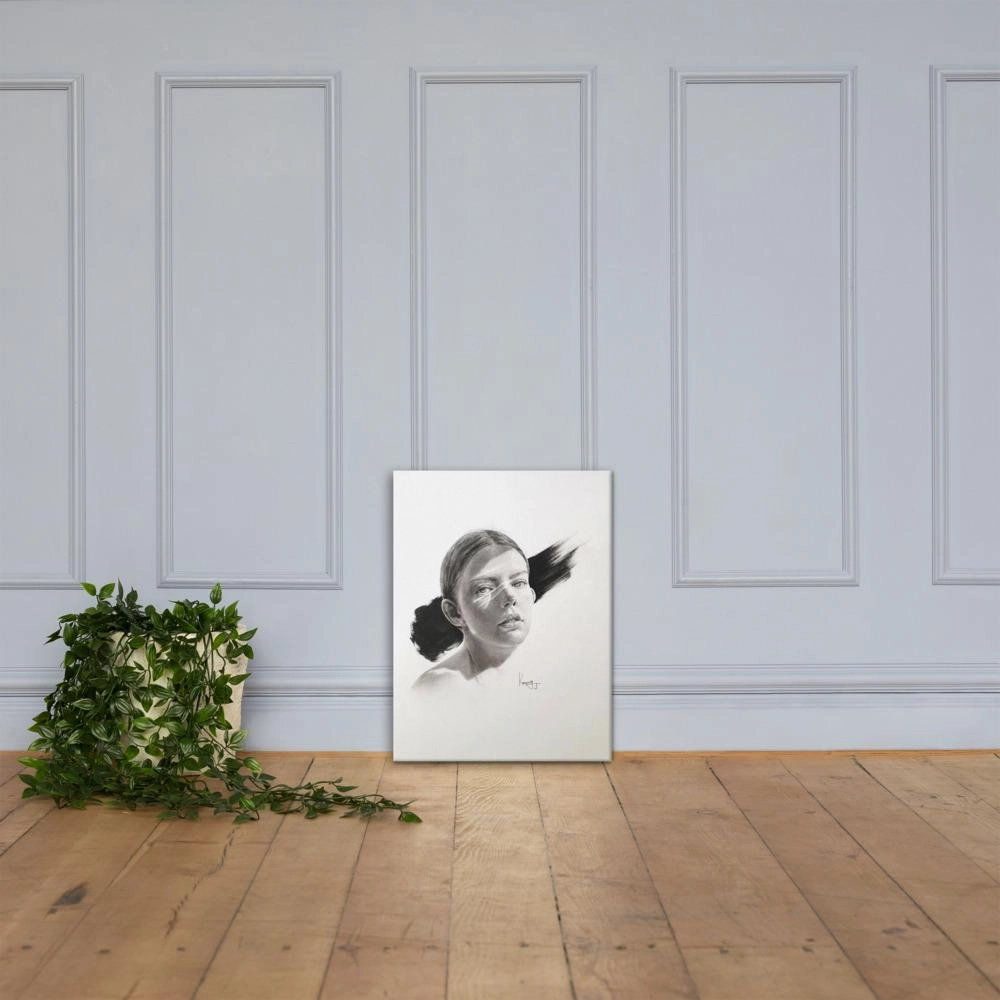 Woman in the light - canvas