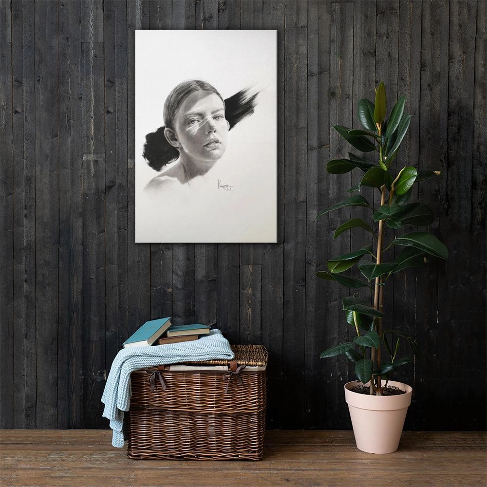 Woman in the light - canvas