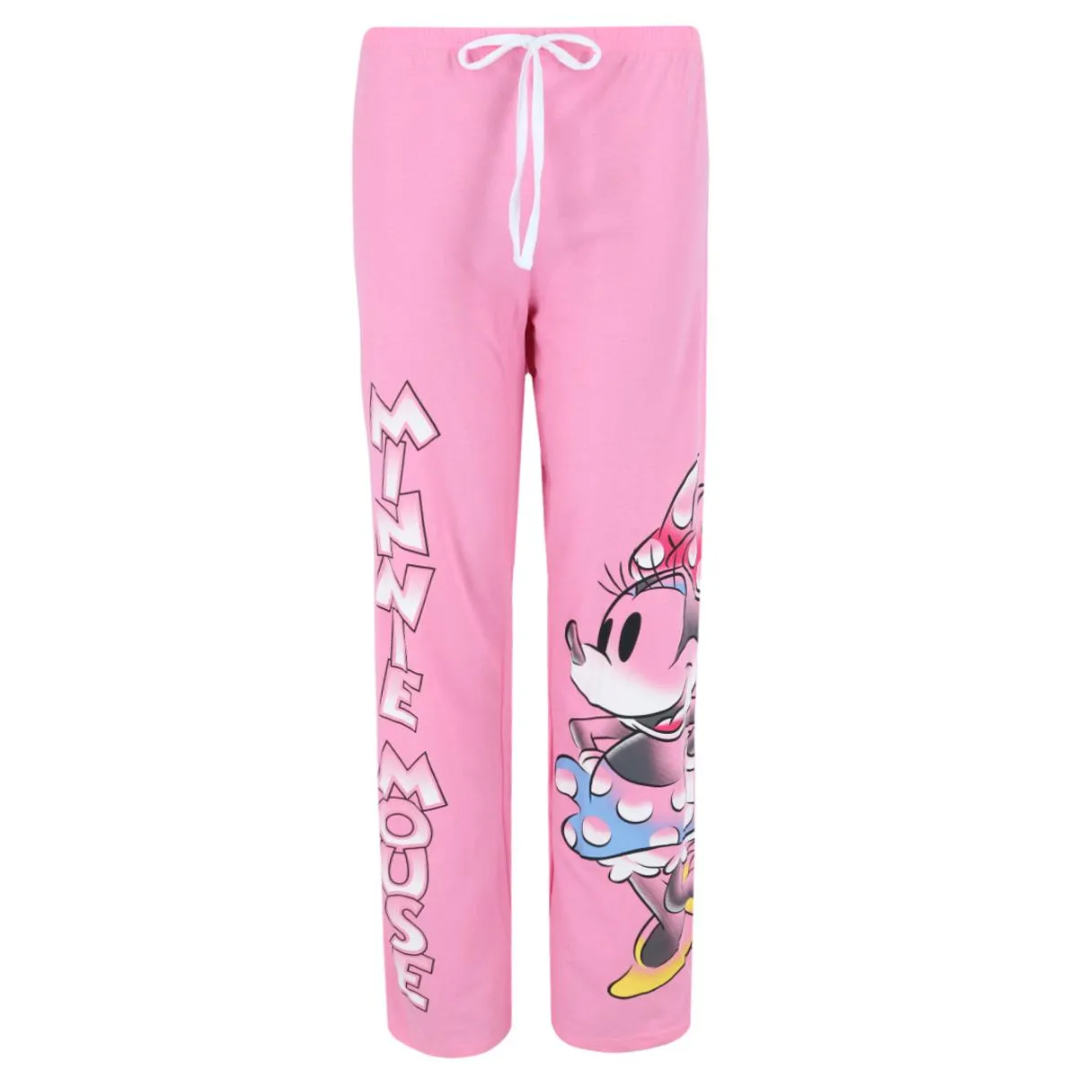 Disney Minnie Mouse Damen-Loungehose mit offenem Saum