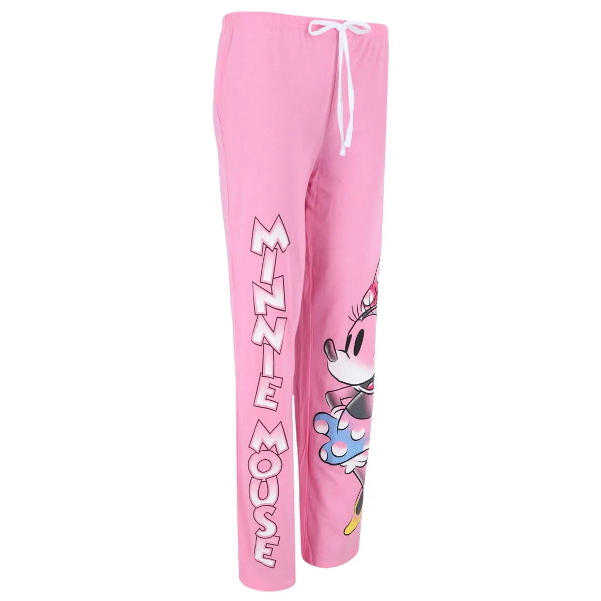 Disney Minnie Mouse Damen-Loungehose mit offenem Saum