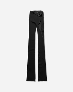 Damen Drape Lounge Hose Schwarz