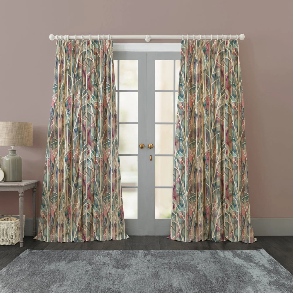 Woodbury Printed Cotton Fabric (By The Metre) Pomegranate