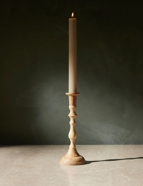 Wooden Georgian Candlesticks decorative tabletop item