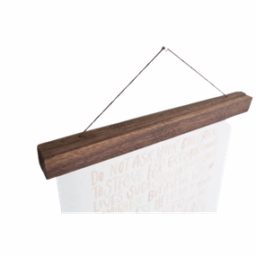 Wooden Poster Hanger - Walnut 18 inches framed wall decor