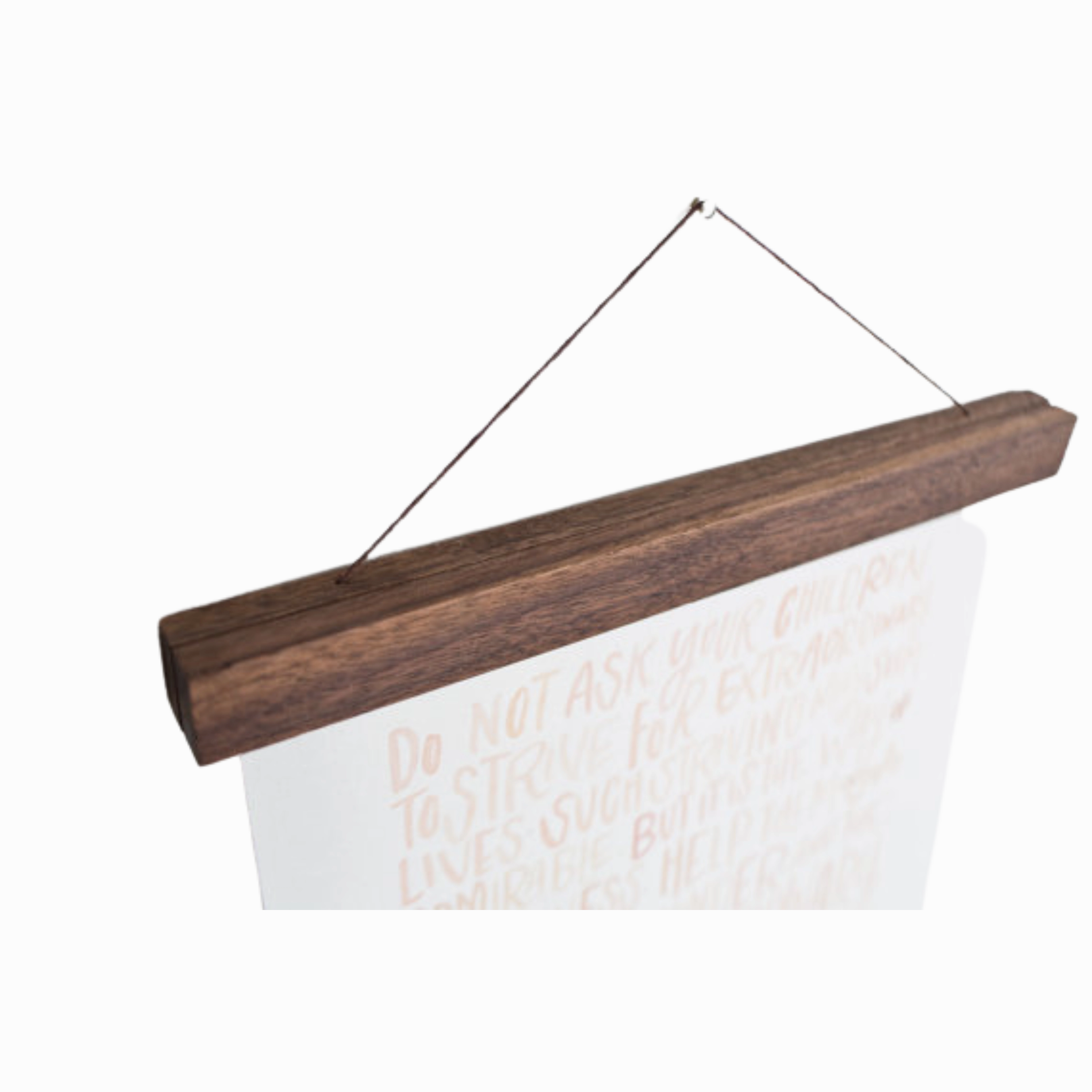 Wooden Poster Hanger - Walnut 18 inches framed wall decor