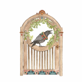Woodland Garden: Jack's Garden Gate - Art Print framed wall decor
