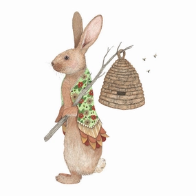 Woodland Garden: Philip and the Hive - Art Print framed wall decor