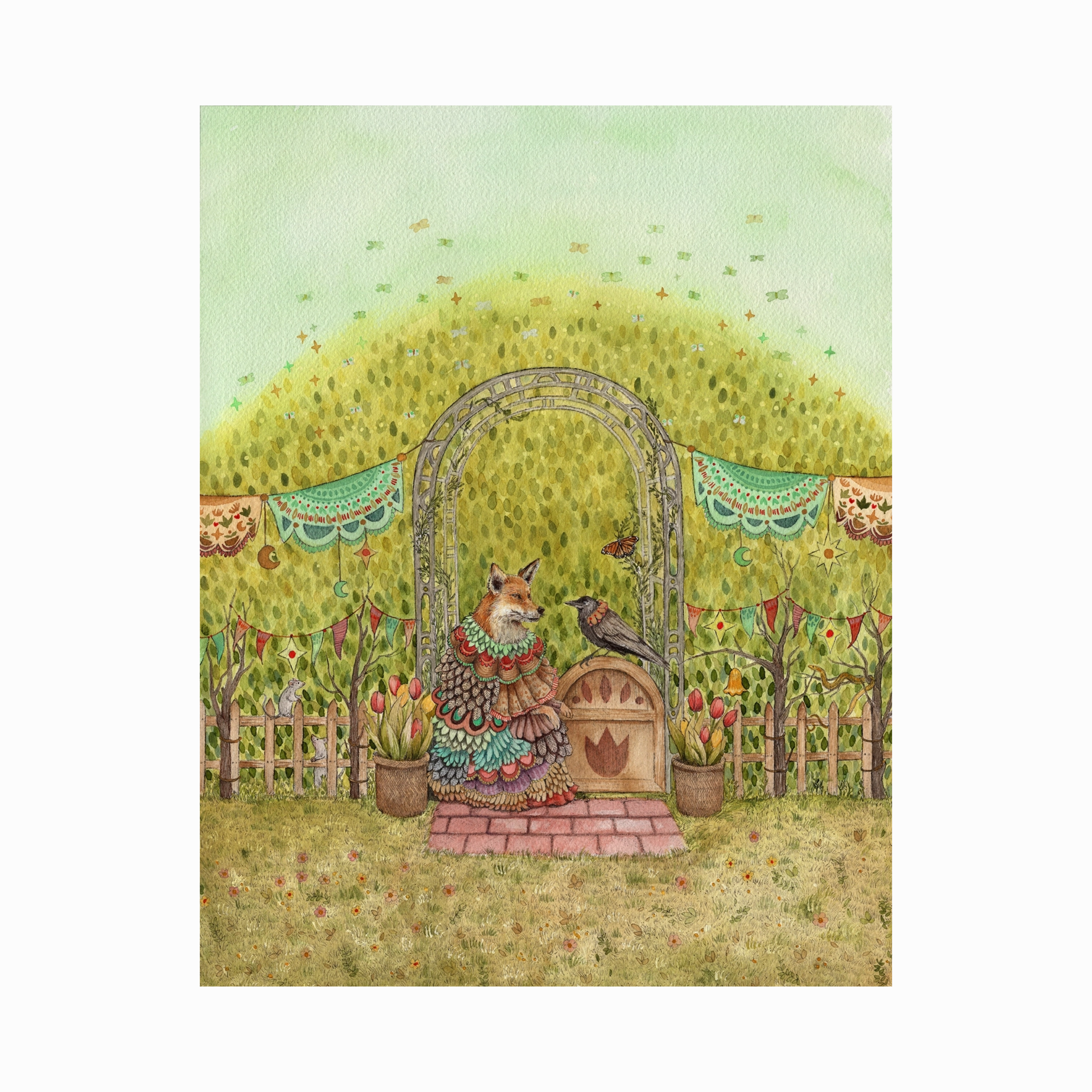 Woodland Homestead: The Garden - Art Print framed wall decor