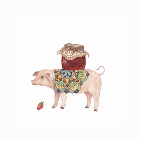 Woodland Kitchen: Max's Strawberry Jam - Art Print framed wall decor