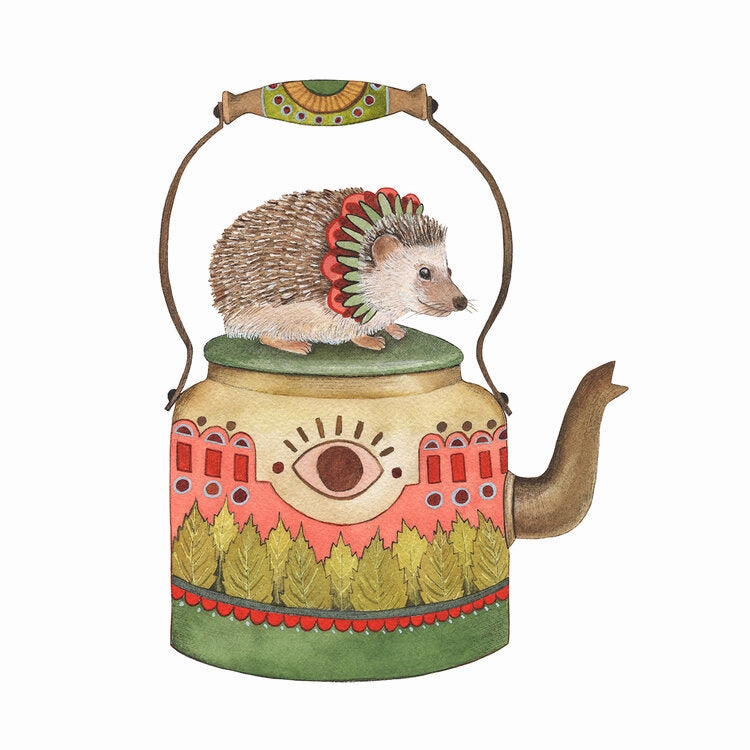 Woodland Kitchen: Michelle's Teapot - Art Print framed wall decor
